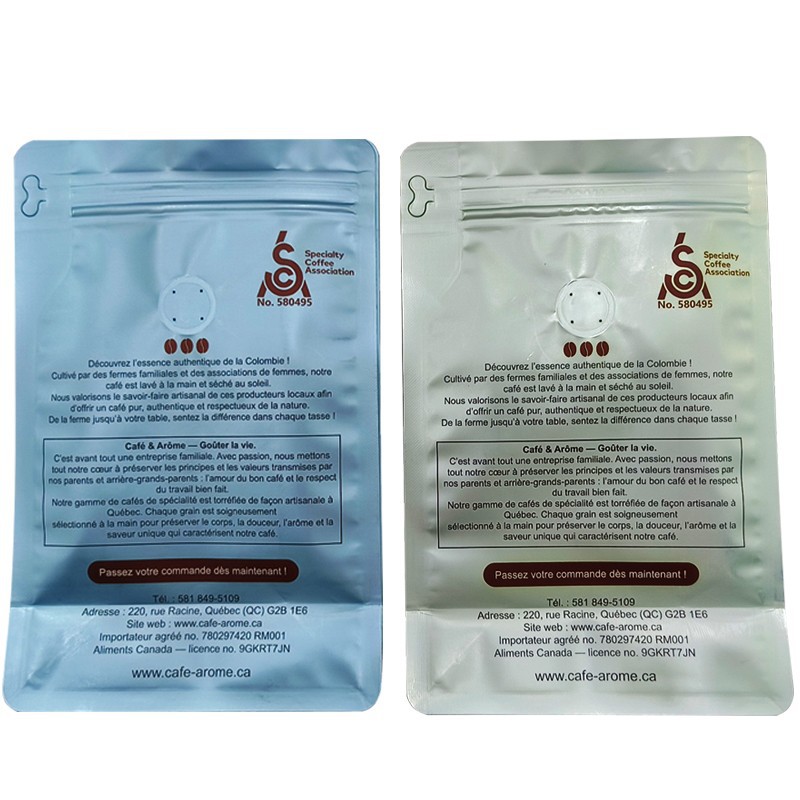 Eight-sided Zipper Coffee Bag factory