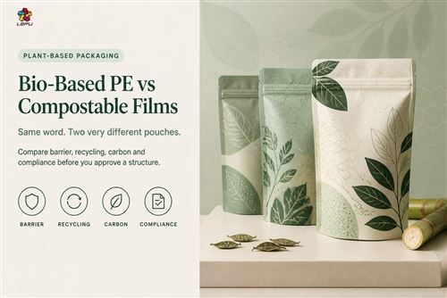 Plant-Based Packaging For Flexible Pouches: Bio-Based PE Vs Compostable Films